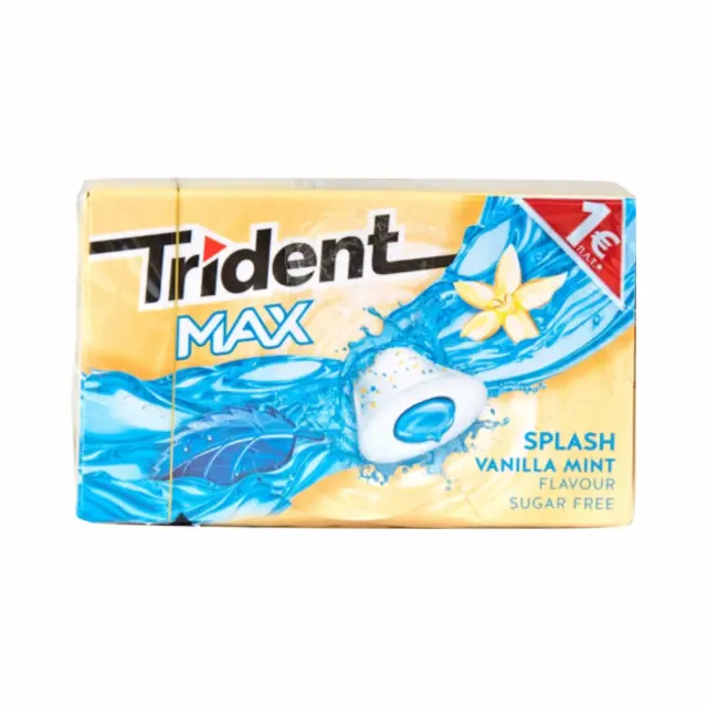 Trident Splash Βανίλια - Μέντα 22gr Συσκ. 16 τμχ