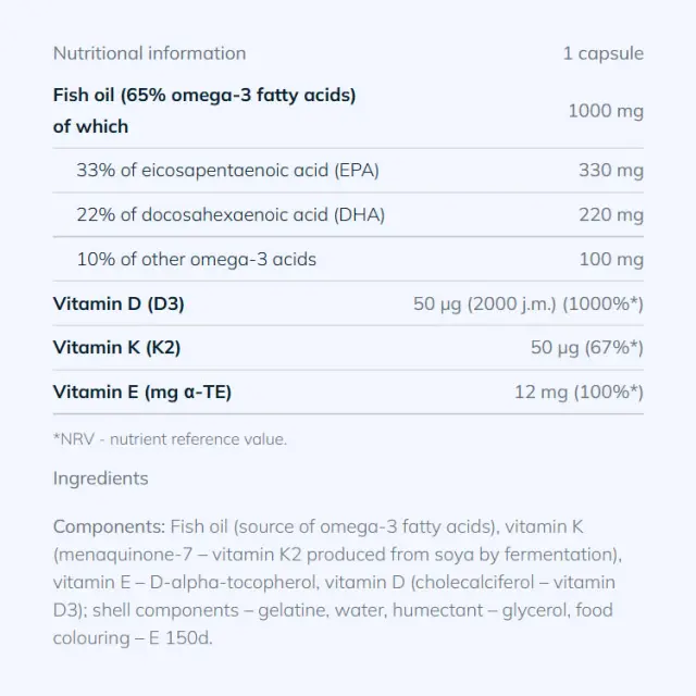 Olimp Labs Gold Omega 3 D3 + K2 2