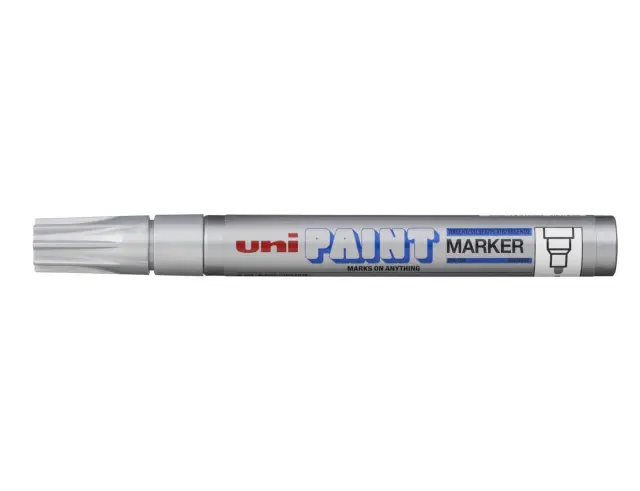 Μαρκαδόρος Σχεδίου Uni Paint Marker PX-20 Medium με πάχος μύτης 2.2-2.8mm - ΑσημίPX-20-AΣHMI
