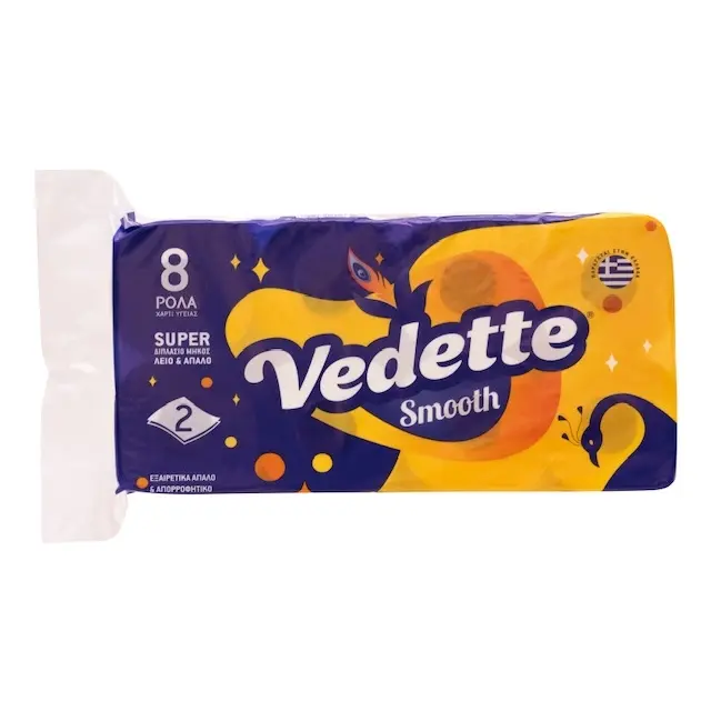 Vedette 8 Ρολλά Υγείας 140gr 42m 400 Διπλά Φύλλα