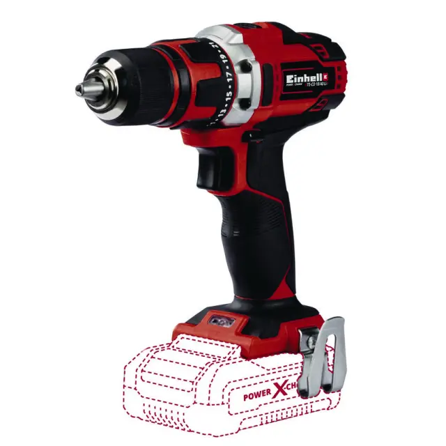 Einhell 4513925 - Δραπανανοκατσάβιδο Μπαταρίας TE-CD 18/40, 2 Ταχυτήτων (Χωρίς Μπαταρία + Φορτιστή)