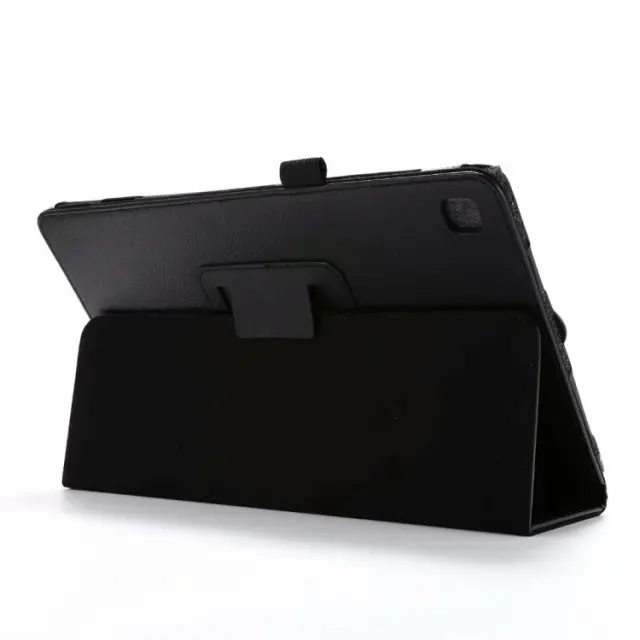 Litchi Texture Flip Cover Θήκη για Galaxy Tab A7 10.4 (T500)-Black OEM 3