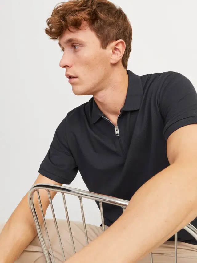 JJEMAC ZIP SS POLO SN dark navy 2