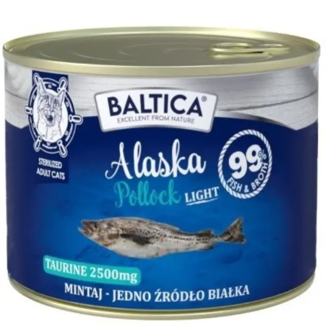 BALTICA Excellent Monoprotein Pollock Light - wet cat food - 185g