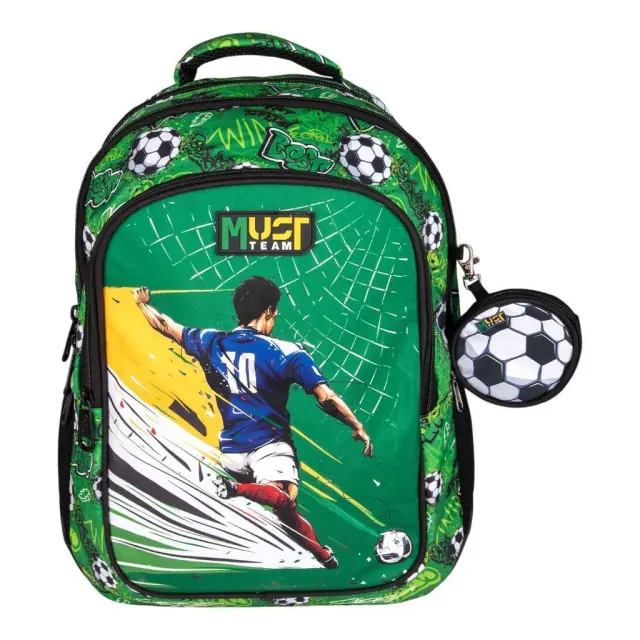 Τσάντα Πλάτης Δημοτικού Must Football 3 Θήκες / 587190 (Must)