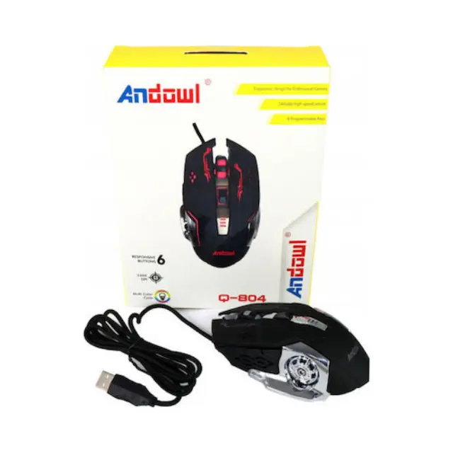 Andowl Q-804 Gaming Ποντίκι Μαύρο 2