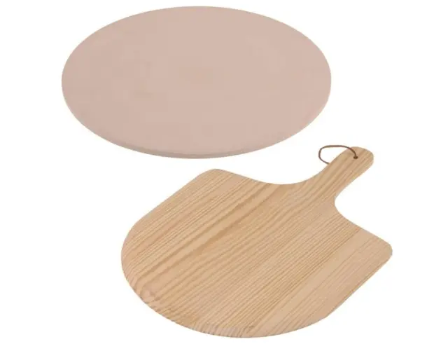 Σετ Επιφάνεια Κοπής και Ψησίματος Πίτσας Excellent Houseware από Ξύλο Πεύκου με διαστάσεις 49x36x1cm - 2 τεμάχια 404000530 2