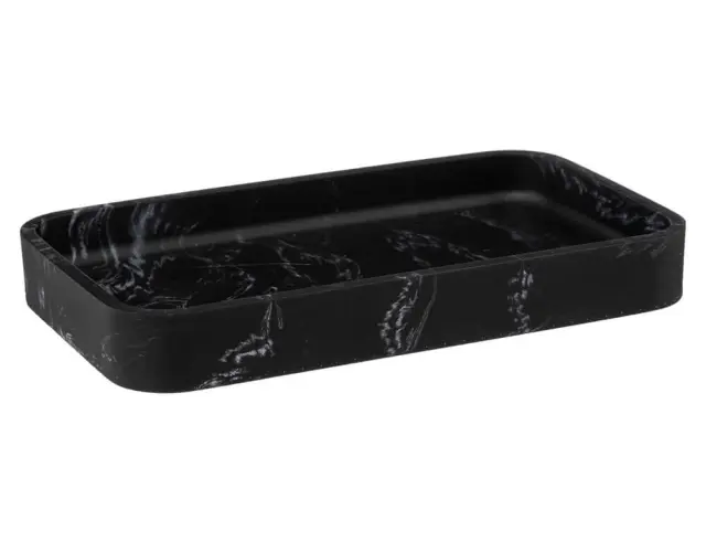 Θήκη για σαπούνι 5Five με διαστάσεις 19x11x2,5cm - Μαύρη 174793B