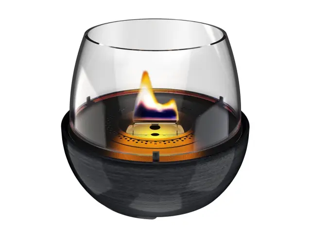 Επιτραπέζια Εστία Φωτιάς Tulip 18 Reactive Glaze Tenderflame με διάρκεια καύσης 3 - 4 ώρες, χωρητικότητα δεξαμενής 250ml και διαστάσεις 19.3x18cm - Black TF-600288