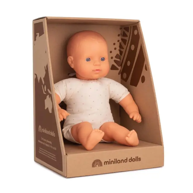 MINILAND DOLLS MINILAND ΜΩΡΟ ΚΟΥΚΛΑ ΜΕ ΜΑΛΑΚΟ ΣΩΜΑ EUROPEAN 32 CM