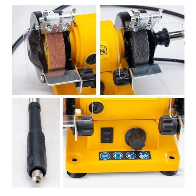 BORMANN BDT1200 - BORMANN BDT1200 Δίδυμος Τροχός Φ75mm , Mini ,120W Mε Εύκαμπτο Άξονα (053835) 3