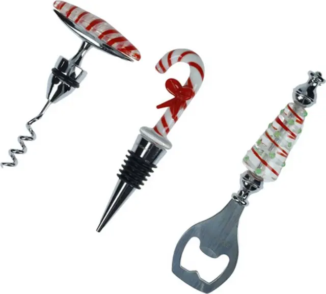 Candy Set 3 Wine Accessories Σετ Αξεσουάρ Για Κρασί Ανοξείδωτο 3τμχ