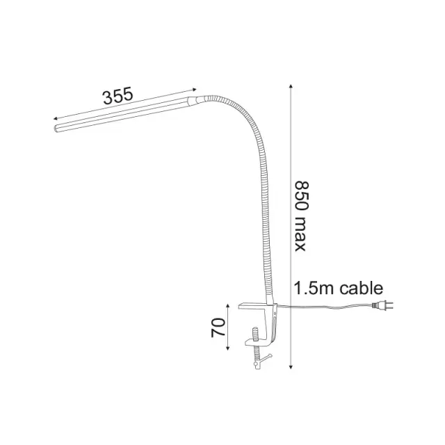 LED Φ/Σ ΓΡΑΦ 5W 4000Κ ΑΦΗΣ ΧΡΥΣ ΜΕ ΣΠΙΡΑΛ+ΣΦΙΓΚΤ 230V H85.5 DELGADO / 16055LEDGOC 3