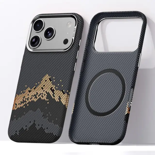 Pixel Grid Texture Magsafe Θήκη για iPhone 17 Pro Max/ 18 Pro Max-Black OEM