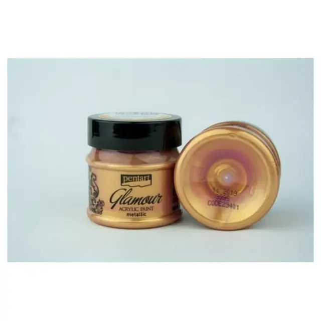Glamour acrylic paint metallic 50ml Pentart - Reddish Gold