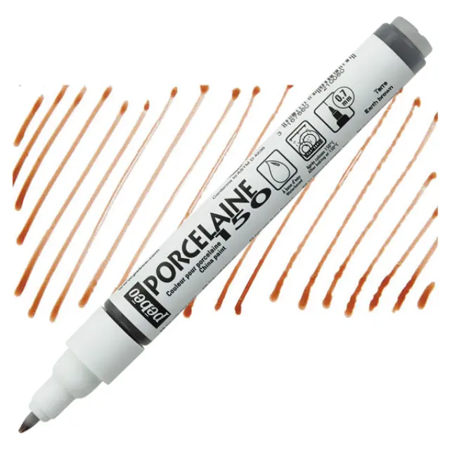 Pebeo Porcelaine Μαρκαδόρος Πορσελάνης - 08 Earth Brown 0.7mm