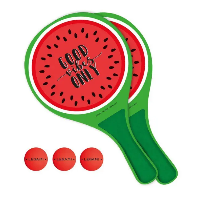 Legami® Σετ Ρακέτες με Μπαλάκια "Good Vibes Only"- Watermelon