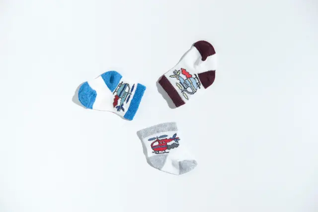 Socks Baby Combo 3pcs Helicopter Colours 2
