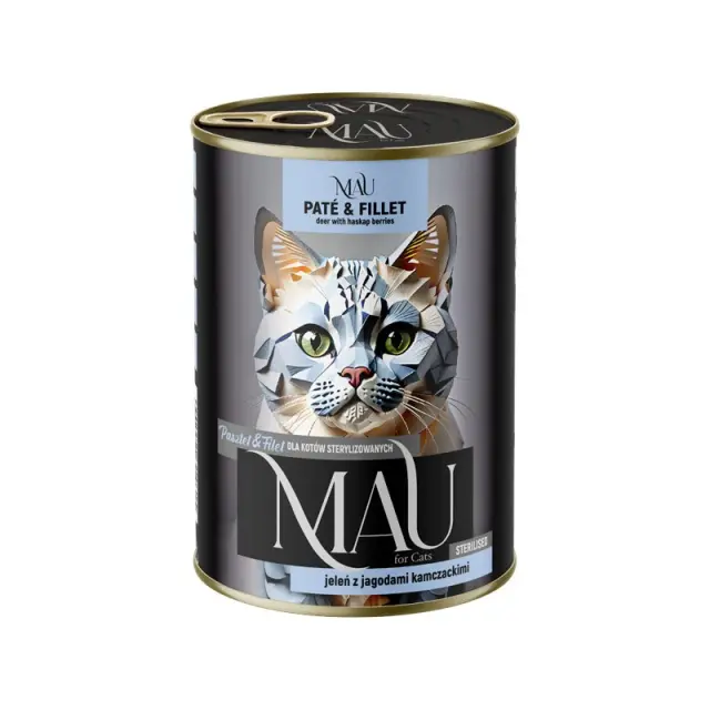 MAU Pate and Fillet Sterilised Deer with haskap berries - wet cat food - 400g