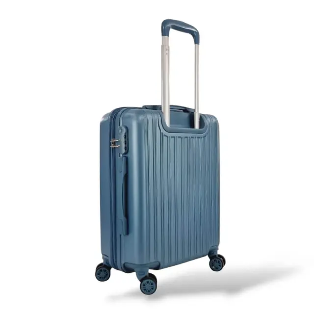 **Limited Edition** Σκληρή Βαλίτσα Καμπίνας 55x40x20 +5cm & Σακίδιο Πλάτης Ταξιδίου 40x30x20 PLAYFULBAGS PS063C-SET2. Max 50lt - Ροζ/Χρυσό 3