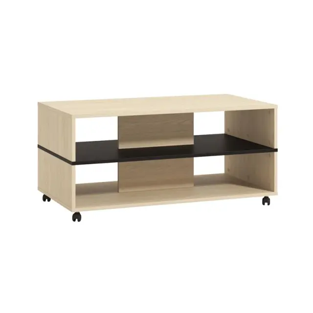 ΤΡΑΠΕΖΑΚΙ ΣΑΛΟΝΙΟΥ SAVIO LIGHT PORT OAK/BLACK OAK 101x55x48εκ