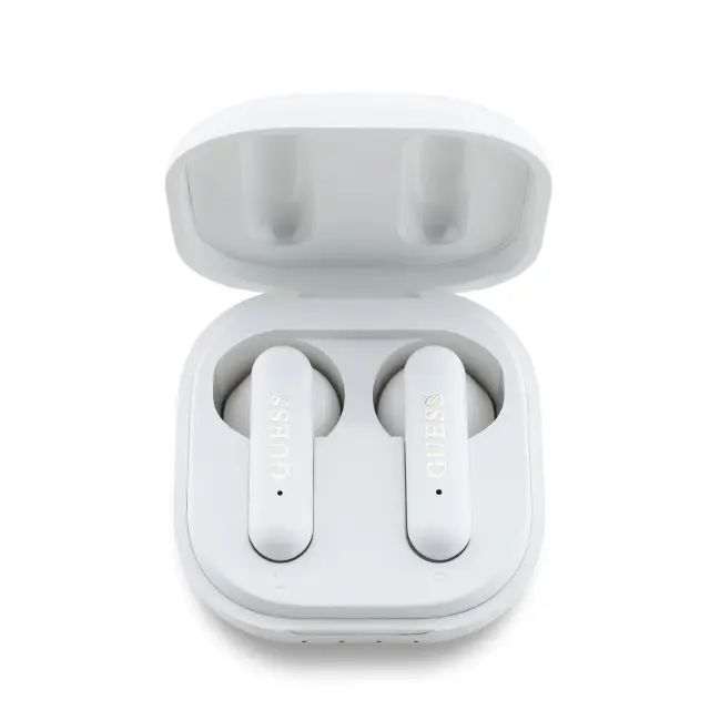 Guess 4G Metal Logo TWS Wireless Earphones White 2
