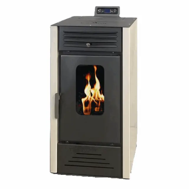 ThermoSteel Αερόθερμη Θερμάστρα - Σόμπα Pellet Μπέζ 12Kw / P12aero