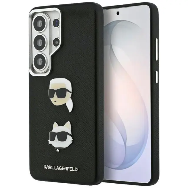 Θήκη TPU Karl Lagerfeld Samsung Galaxy S26 Ultra Wrapped Leather Saffiano with K&C Head Pin Μαύρο N70773