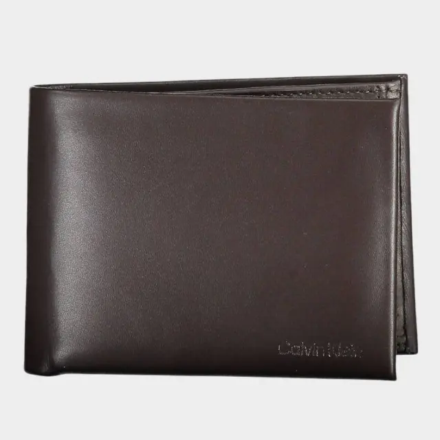 Calvin Klein - Ανδρικό Δερμάτινο Πορτοφόλι Ck Concise Trifold 10Cc W/Coin L K50K510600-BAR Καφέ