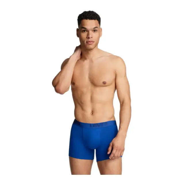Levi's Ανδρικό Boxer High Comfort Stretch - Τριπλό Πακέτο, Χρώμα Grey Blue Combo - L 3