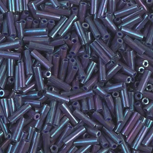 Χάντρα Miyuki Glass Bugles - 1899 - Opaque Eggplant Luster 6mm - 10gr