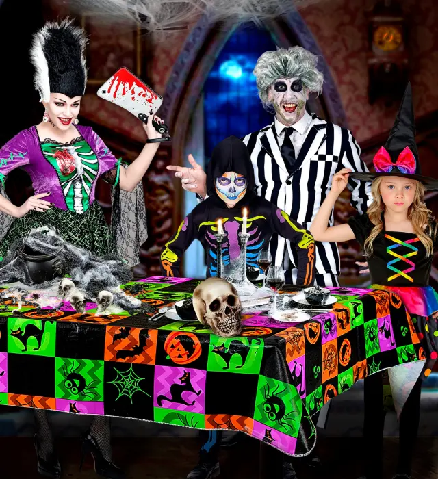 Αποκριάτικο Διακοσμητικό Τραπεζομάντηλο Halloween 132εκ x 178εκ (Widmann) (W-51940) 3
