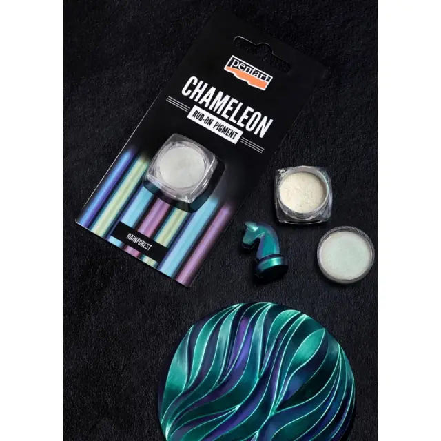 Rub-on Chameleon pigment Chrome Effect (μεταλλικό εφέ) Pentart 0,5 gr, Rain forest