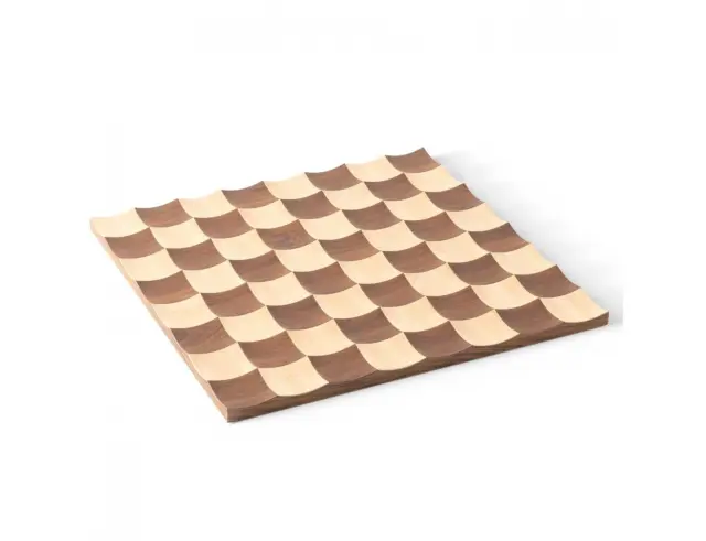 Σκακιέρα Wobble Chess Umbra από ξύλο σφενδάμου και καρυδιάς, με διαστάσεις 38x38x11cm377601-656 2