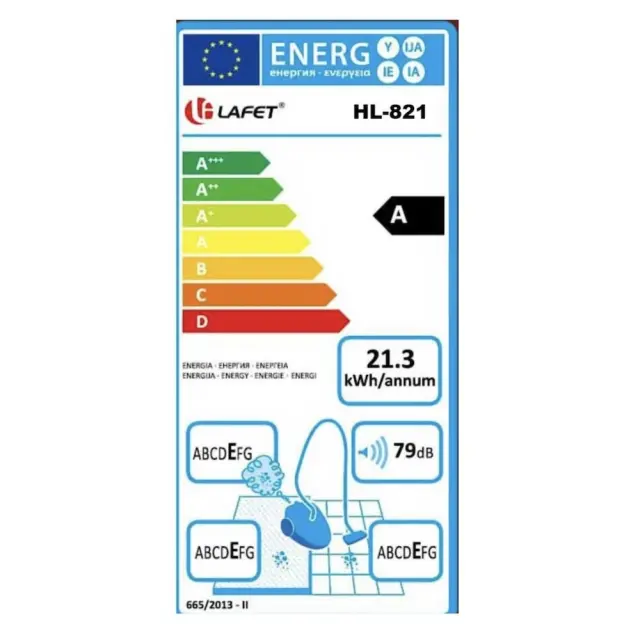 Lafet Ηλεκτρική Σκούπα Stick & Χειρός 600W Κόκκινη / HL-821 2
