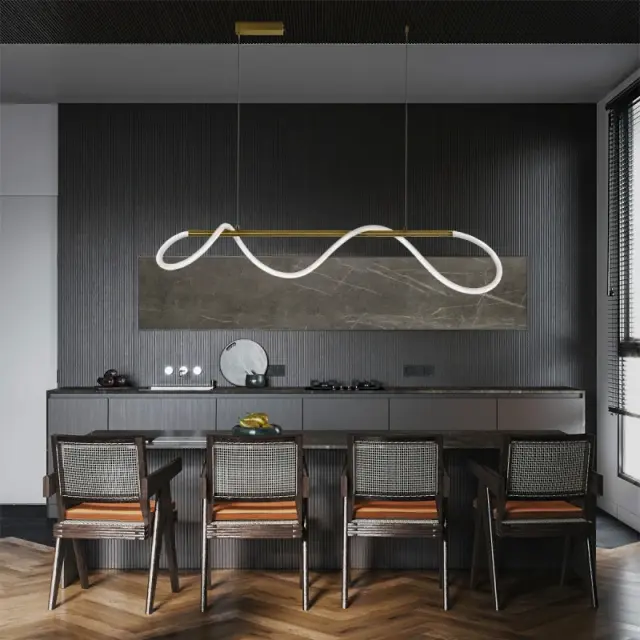 LED Κρεμαστό Φωτιστικό Οροφής GLOW 34Watt CCT με Χειριστήριο σε Χρυσό Πλατίνα και Λευκό Νήμα KLV-101-0166 2