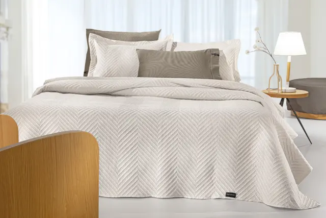ΣΕΤ ΚΟΥΒΕΡΛΙ KING SIZE (250×240) ΜΕ ΜΑΞΙΛΑΡΟΘΗΚΗ (50×50) HAMPTONS NATURAL GUY LAROCHE