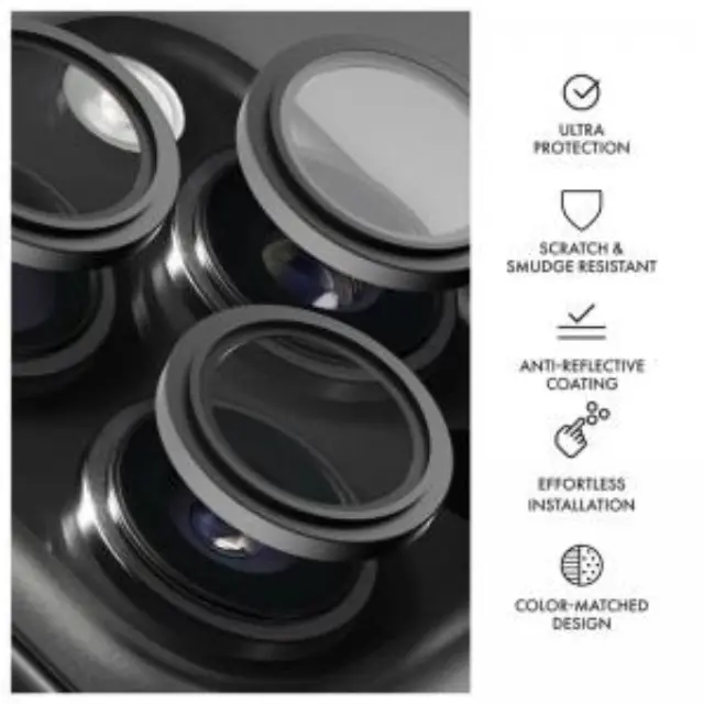 Tempered Glass Rings Hammer Glass για Τζαμάκι Κάμερας Apple iPhone 14 Pro/ 14 Pro Max Μαύρο N70131 3