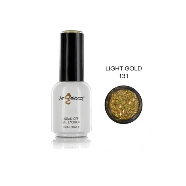Ημιμόνιμο επαγγελματικό βερνίκι ANGELACQ 15ML - 0.5FL.OZ 131 Light Gold