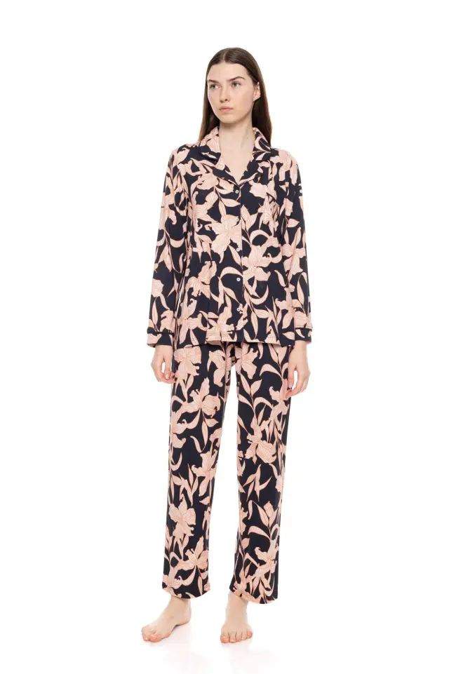 W1507 - Type - PYJAMA BUTTONED ORANGE LEAF - S 3