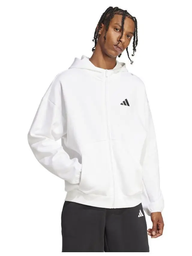 adidas Future Icons Ανδρική Ζακέτα με κουκούλα Λευκή - XL