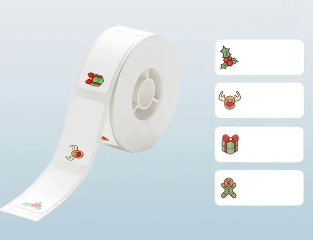 210 Αυτοκόλλητες Θερμικές Ετικέτες Niimbot Christmas με μέγεθος 12x30mm - Multicolour 33915 3