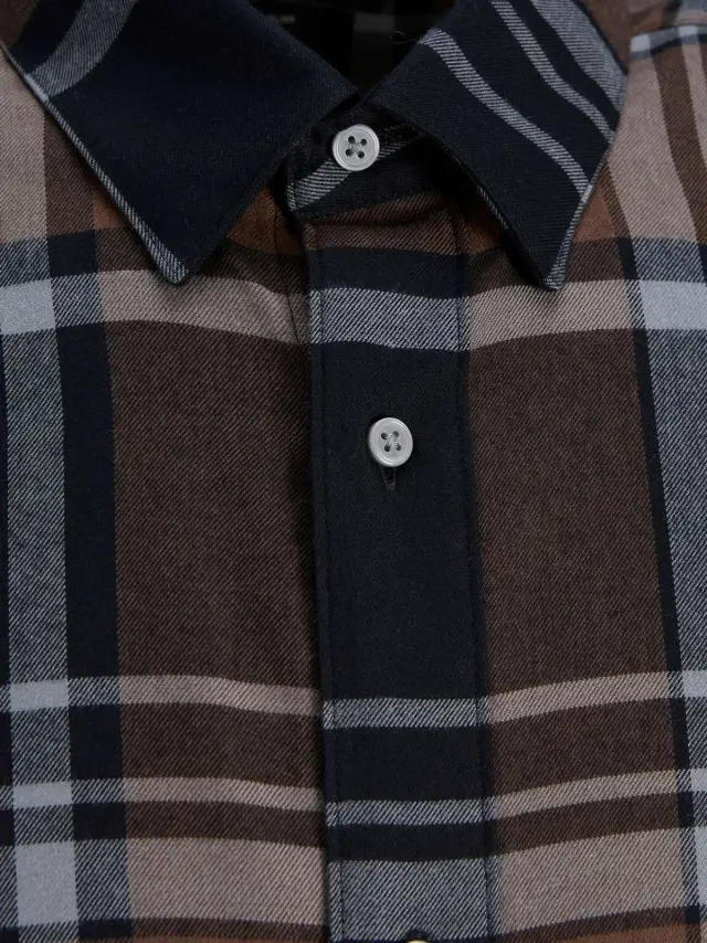 JPRBLADALLAS WINTER SHIRT L/S Fondue Fudge 3