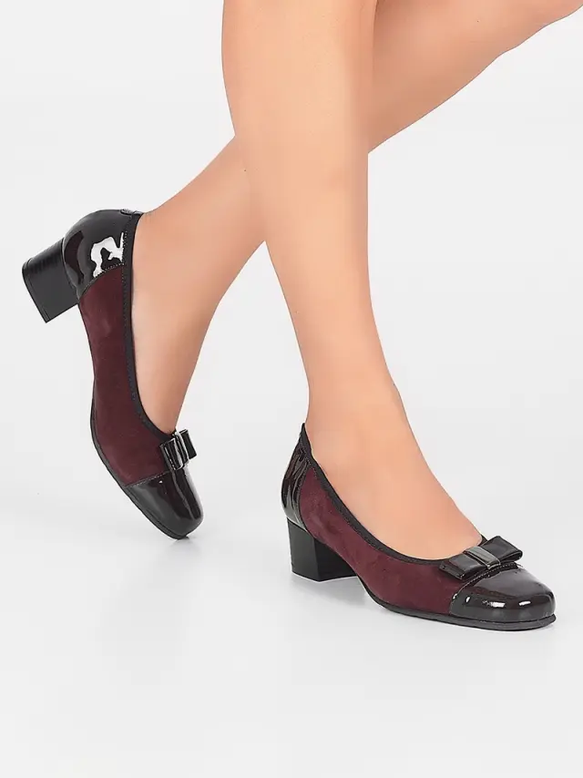 Soffice Sogno Γόβες Γυναικείο δέρμα Nubuck/δέρμα λουστρίνι Μπορντώ ASS/6016 VINO 2