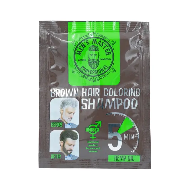 Men’s Master Brown Hair Coloring Shampoo 25ml – Σαμπουάν Βαφής Μαλλιών Καστανό 2