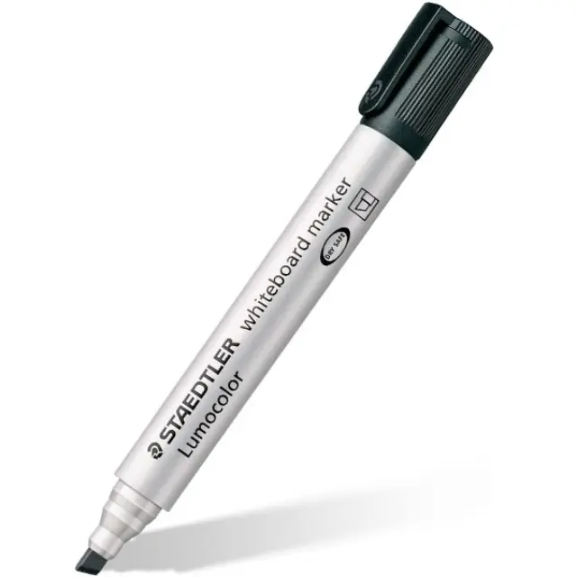 Staedtler Lumocolor Μαρκαδόρος Ασπροπίνακα Μύτη Πλακέ - Μαύρο