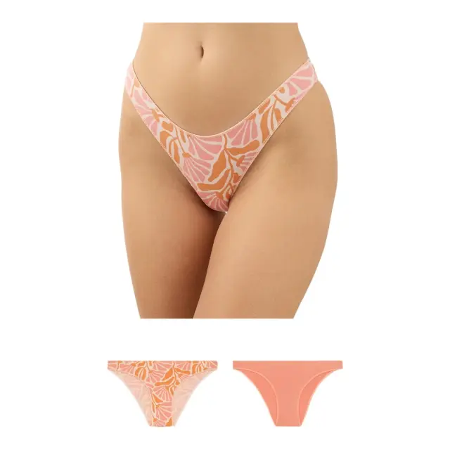 Fimelle TENCEL™ Modal Γυναικείο Χαμηλόμεσο Rio Invisible Σλιπ 81321 2 τεμάχια Minerva - CORAL-CORAL A/O