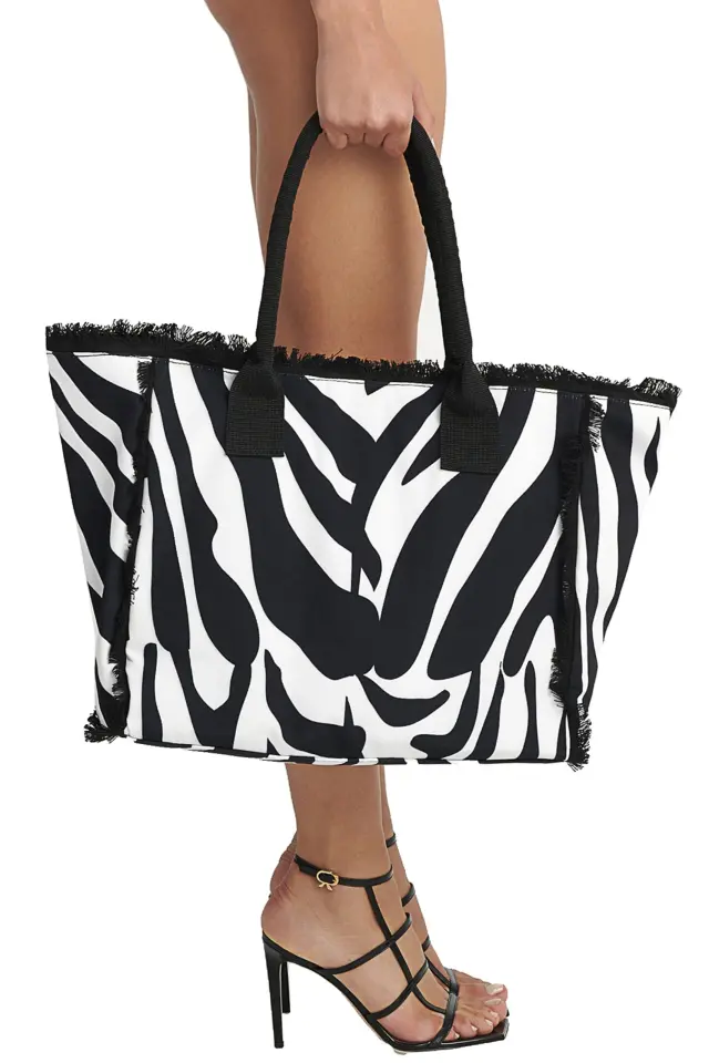Tσάντα Θαλάσσης με Ζεβρέ Τύπωμα Blu4u 25386172 ANIMAL PRINT - One Size