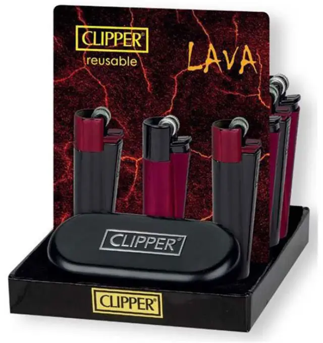 Clipper Αναπτήρας Μεταλλικός Μεγάλος - Lava 3