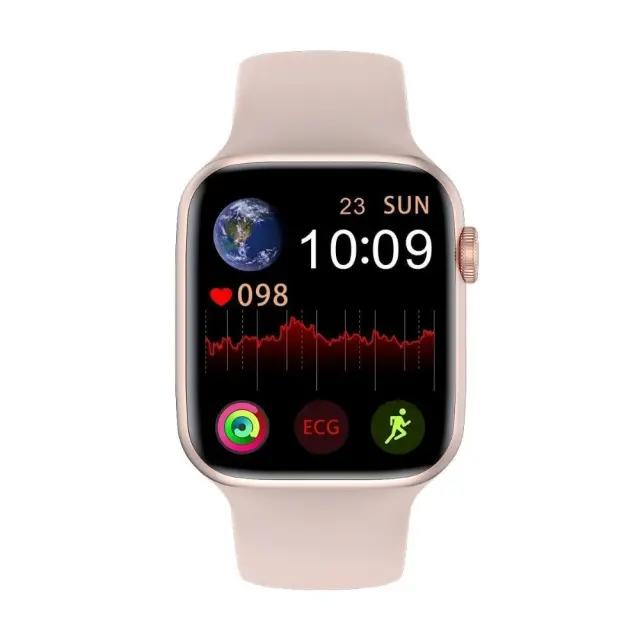 WearFit HW22 Pro Max 45mm Smartwatch με Παλμογράφο (Pink Sand) 3